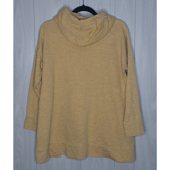 Soft Surrounding Hooded Sweatshirt Yellow Gray Pocket Size M/L - Picture 3 of 7